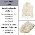 thumbnail image 7 of Paw Brands Dog Bed Faux Fur Memory Foam Pet Bed White Curve 60L X 35w inches, 7 of 7