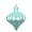 Baby Blue, variant on Vickerman 6" Silver Matte Onion Drop Christmas Ornament, 4 per pack