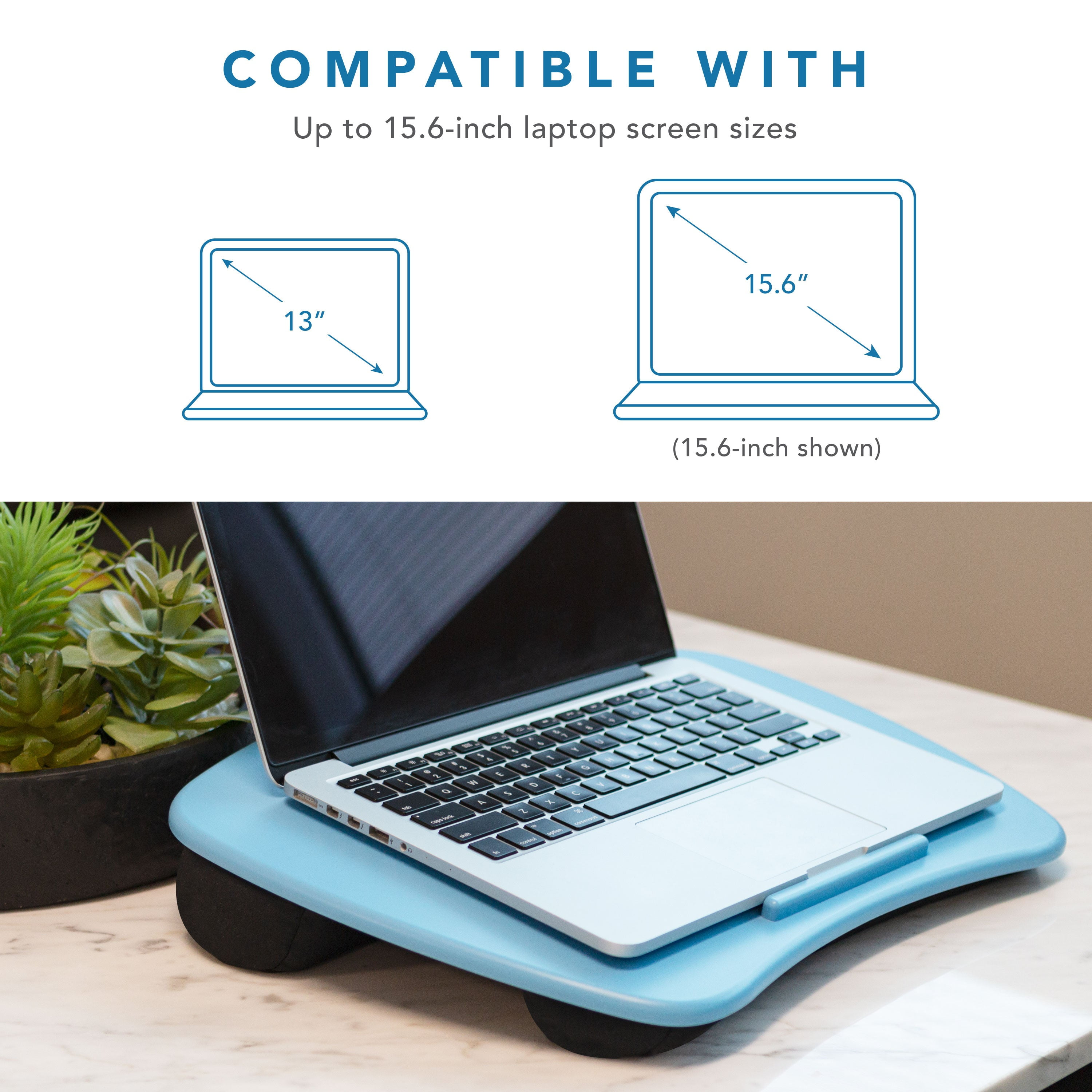 LapGear Lap Desk, Fits 15.6" Laptop, Alaskan Blue