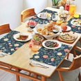 thumbnail image 2 of Pioneer Flower Floral Print Pattern Summer Placemats Table Placemats Set Of 4-Linen Kitchen Washable Placemats Table Mats 12x18 Inch Non-Slip Heat Resistant, 2 of 5