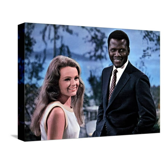 Art.com Guess Who's Coming To Dinner, Katharine Houghton, Sidney Poitier, 1967 Stretched Canvas Print Wall Art, 16" x 12"
