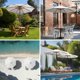 thumbnail image 3 of Yescom 9ft Solid Wood Outdoor Patio Umbrella with Base Included Parasol Wheels Stand for Bistro Market Garden Deck Yard Poolside White, 3 of 9