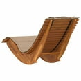 thumbnail image 5 of vidaXL Rocking Sun Lounger with Cushion Solid Wood Acacia, 5 of 5