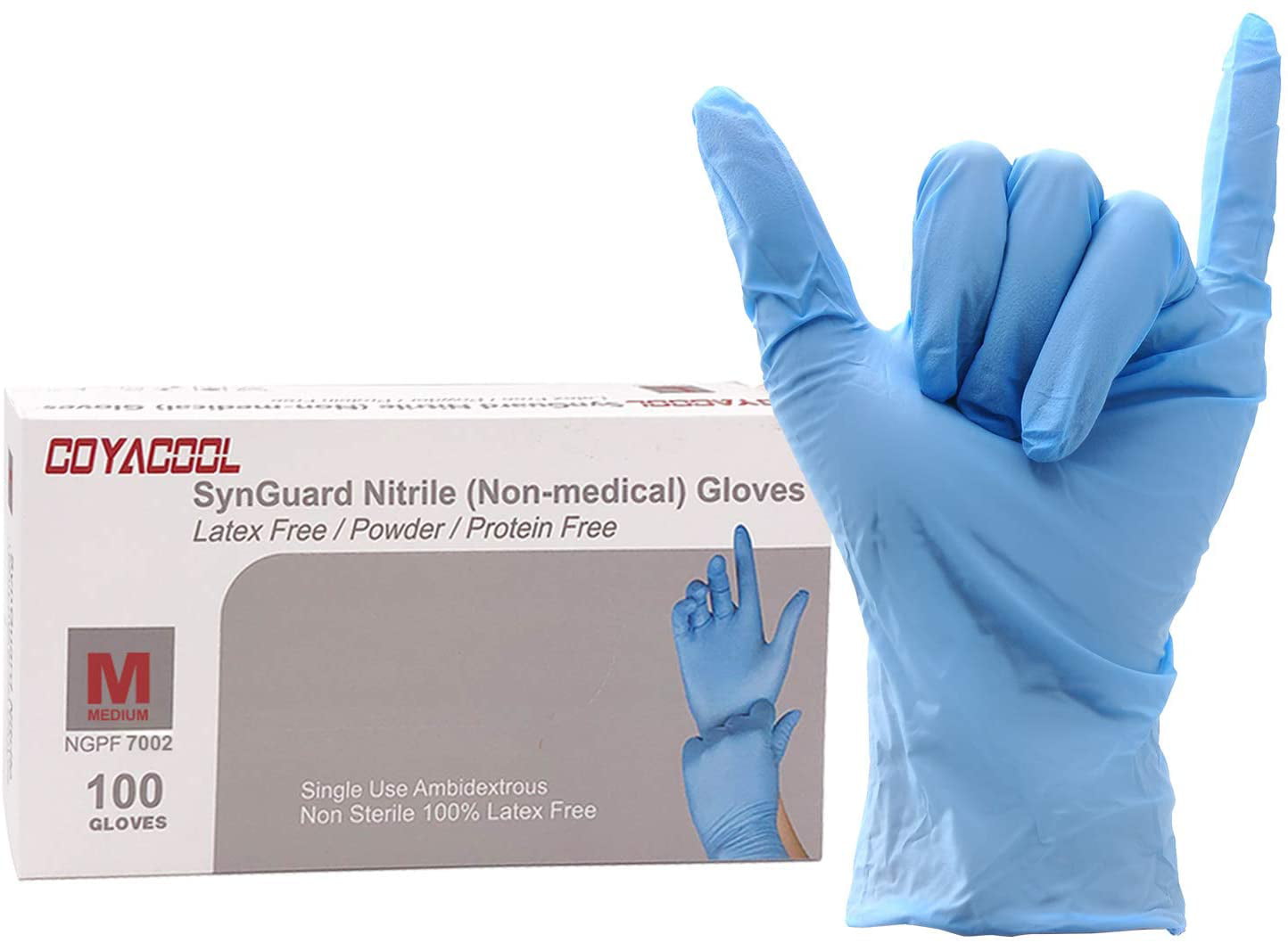 Medium Nitrile Gloves 5MIL Blue 100 