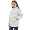 thumbnail image 3 of MKOSPLRT Girls Puffer Jacket Packable Quilted Coats Full Zip Lightweight Jackets Solid Hooded Warm Outwear Down Jacket with Pocket, 3 of 9