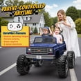 thumbnail image 6 of Licensed Chevrolet 24 Volt Ride on Toys, Joyracer 2 Seater Electric Car for Kids with Remote, Music, USB, LED Lights, Blue, 6 of 16