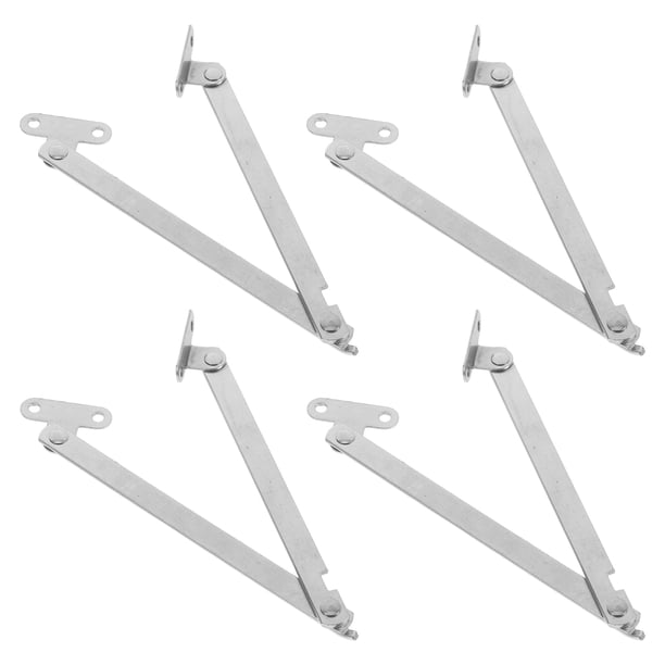 4 bisagras plegables de soporte para tapas de armarios y escritorios. Bisagras de soporte para armarios de alta resistencia. Bisagras de hierro para puertas de armarios.