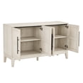 thumbnail image 4 of Carolayne 60-Inch Sideboard Buffet Cabinet, Modern Storage Console Table with 4 Doors For Dining Room Living Room, White, 4 of 11