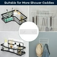 thumbnail image 6 of Shower Caddy Adhesive Replacement, No Drilling Transparent Adhesive Wall Hooks for Corner Shower Organizer, Waterproof Adhesive Strips for Bathroom Storage Shelf, 6 of 7