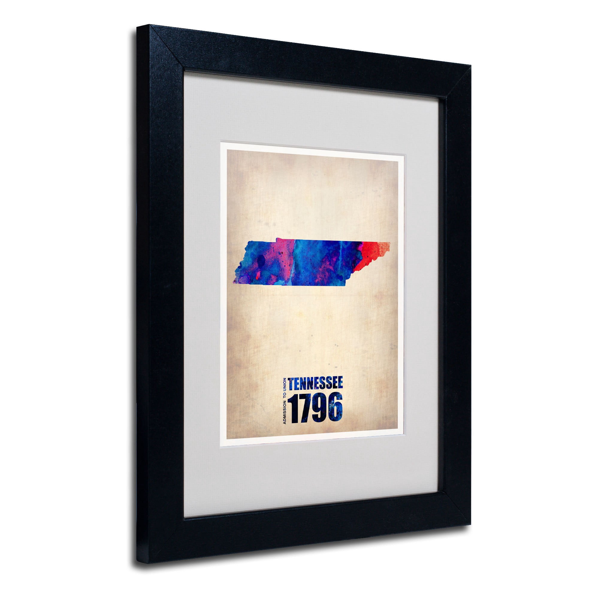 Matted art under acrylic in a wood frame