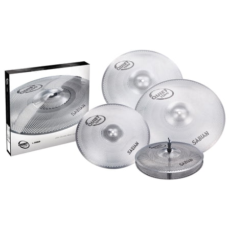 SABIAN QTPC504 Quiet Tone Practice Cymbal Set, 14"/16"/18"/20"