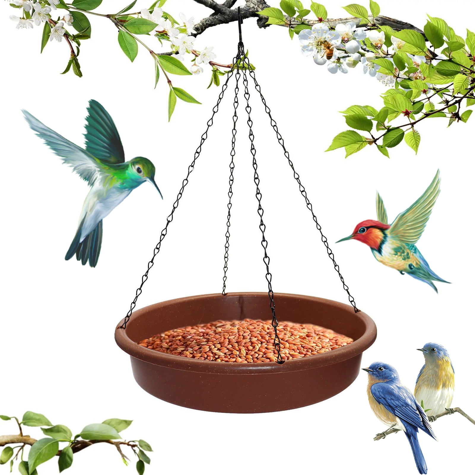 HomeLife Hummingbird Feeder Outdoor Garden Hanging Bird Feeder Garden High-Capacity Bird Bath/Feeder