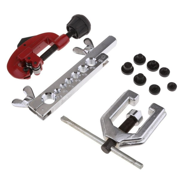 de Herramientas de Doble Abocardado para Frenos Mecánicos Plomero + Cortatubos 1/2 ", 7/16", 3/8 ", 5/16", 1/4 ", 3/16", 5/8 " kusrkot Herramienta de abocardado para tubos de freno