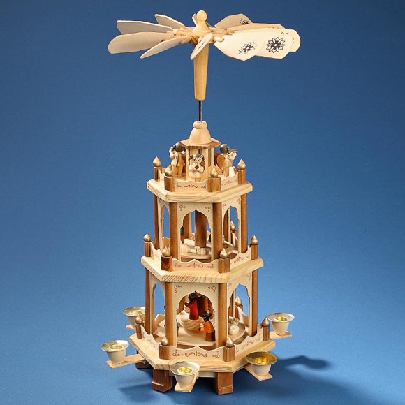 Christmas Pyramid Nativity 2-tier