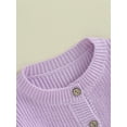 thumbnail image 5 of Bagilaanoe Newborn Baby Girl Knit Cardigan Long Sleeve Sweater Knitwear Coat 3M 6M 12M 18M Infant Fall Casual Tops Outwear, 5 of 8