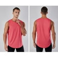 thumbnail image 7 of Ccpelsie Men's Tank Tops for Casual Sleeveless Gym Muscle Shirts Bodybuilding Tanks for Swim Beach(Watermelon Red,M), 7 of 7