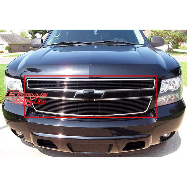 Fits 20072014 Chevy Tahoe/Suburban/Avalanche Black Billet Grille Grill
