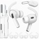thumbnail image 1 of wonima11 4 Pairs for Apple Airpods Pro 2nd Generation Ear Hooks, Silicone Anti-Slip for AirPods Pro Ear Hook with Storage Pouch, Cleaning Kit, Carabiner, 1 of 1