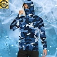thumbnail image 2 of UPF 50+ Sun Protection Hoodie for Men Long Sleeve shirts with Mask Hiking Fishing Performance T-Shirts Light Breathable Tops Quick Dry Athletic Stretch UV SPF T-Shirts Going Out Fishing Clothes, 2 of 7