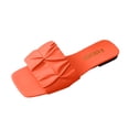 thumbnail image 3 of Women's Summer Cute Flat Sandals Dress Slide Sandals Square Toe Wedding Shoes Vacation Trendy Sandals 2026, 3 of 7