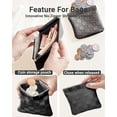thumbnail image 2 of 2 PC Pocket Cosmetic Bag for Purse, Lipstick & Coin Storage Purse Organizer Pouches,Small Cosmetic Bag for Women,Holographic Green Faux Leather Waterproof, Travel Makeup Pouch & Essentials, 2 of 6