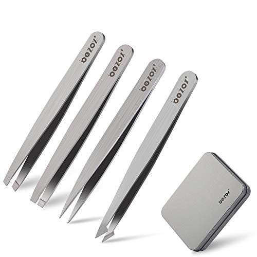 Details about   Stainless Steel Tweezers set 4pcs 