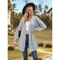 thumbnail image 3 of Women'S Crochet Open Cardigan Long Sleeve Cover Up Summer Blue Gray S, 3 of 7