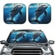 thumbnail image 2 of Balery Ice Blue Ocean Cute Dolphin Parasol para parabrisas de coche de 2 piezas | Parasol plegable para parabrisas delantero de coche para la mayoría de sedanes-Large, 2 of 6