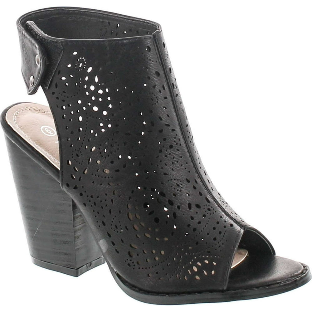 chunky heel open toe