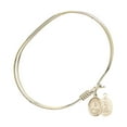 thumbnail image 2 of 7 inch Oval Eye Hook Bangle Bracelet w/ Scapular in Gold-Filled, 2 of 3