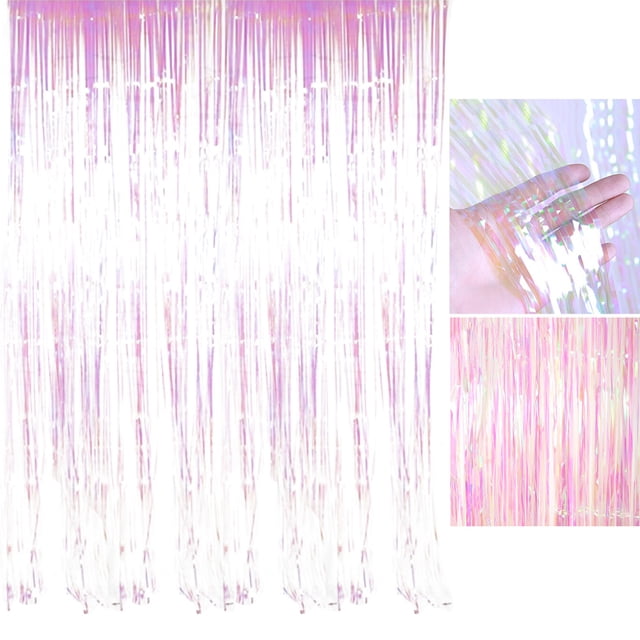 OULII Rideau de Porte en Feuille avec Franges en Plastique pour Baby Shower et Spectacle Nuptial