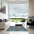 thumbnail image 6 of Ahgly Company Indoor Rectangle Patterned Blue Green Abstract Area Rugs, 6' x 9', 6 of 6