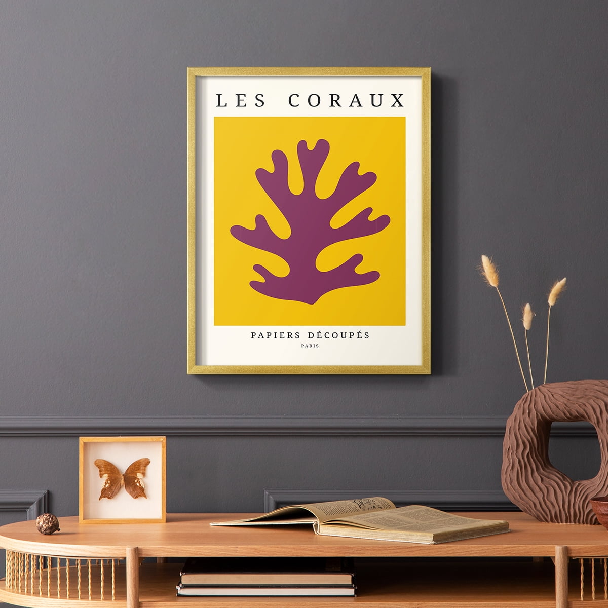 Matisse CCCLXX in Gold Solid Wood 8 x 10 Framed Print