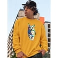 thumbnail image 2 of Colorful Welsh Corgi Walking Sweatshirt Men -Image by Shutterstock, Male XX-Large, 2 of 4