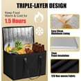 thumbnail image 4 of Trianu Large Insulated Grocery Bags with Sturdy Zipper and Handles, Foldable Washable Heavy Duty Cooler Totes for Hot or Cold Food Delivery, Groceries, Travel, Shopping, 4 of 8