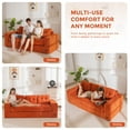 thumbnail image 4 of BYBYME 3 Seater Boneless Couch,Chenille Comfy Sofa with Extra Deep Seats for Living Room,Green, 4 of 9
