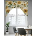 thumbnail image 5 of Farmhouse Sunflower Swag Valance for Windows 56'' x 36'', Retro Summer Botanical Light Filtering Kitchen Curtains Valances for Bathroom/Living Room/Bedroom/Café, Rod Pocket Curtain Panel, 5 of 6