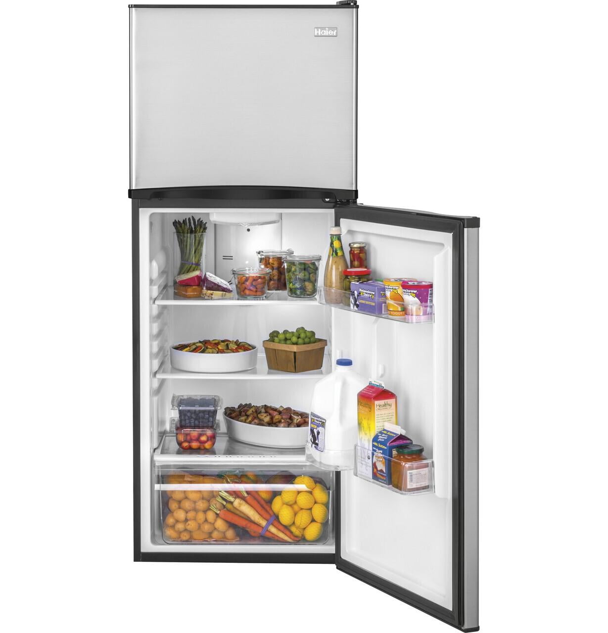 ID009818　７．５Ｋ（２０２２年ハイアール製） Haier 98 cu ft Top Freezer Refrigerator with Adjustable Glass