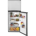 thumbnail image 3 of Haier 98 cu ft Top Freezer Refrigerator with Adjustable Glass Shelves, Stainless Steel, 24 in, 3 of 5
