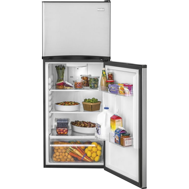 Haier 98 cu ft Top Freezer Refrigerator with Adjustable Glass Haier 98 cu ft Top Freezer Refrigerator with Adjustable Glass