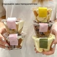 thumbnail image 4 of Bewildely 50 paquete/lote transparente no tóxico inodoro fácil organización caja de plástico desechable pastel para hornear Herramientas y accesorios para hornear Transparente Con Tapa 250ml, 4 of 6
