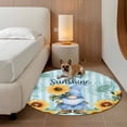 Blue Dwarfs Round Living Room Rugs 4 ft, You Are My Sunshine Sunflower ...