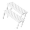 thumbnail image 3 of 2pcs Doll House Bench Miniature Bench Mini Park Garden Patio Unpainted Armrest Bench, 3 of 8