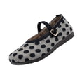 thumbnail image 2 of Vibrex Women's Mesh Ballet Flats Comfortable Dressy Trendy Round Closed Toe Mary Jane Flat Shoes Women's Polka Dots Flats Casual Work Shoes, 2 of 9