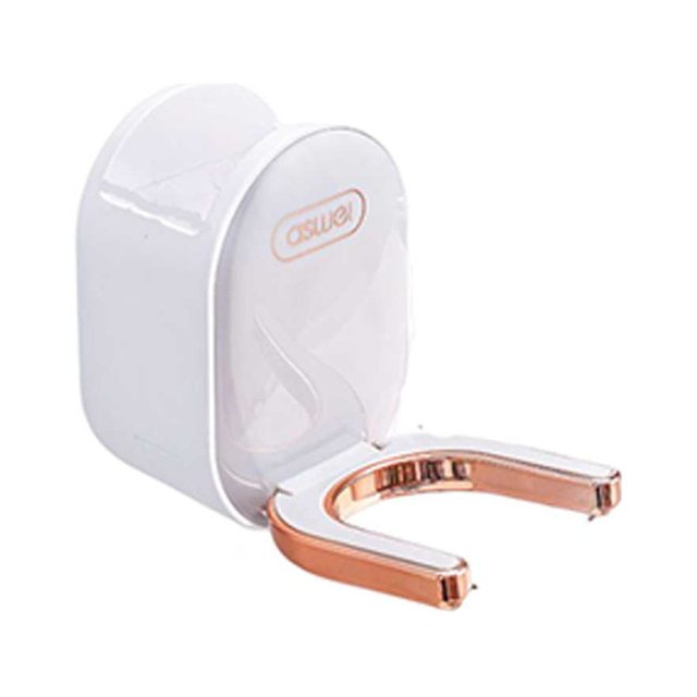 Monstrate Soporte para secador de pelo sin perforaciones montado en la pared, cepillo para el pelo para baño, afeitadora, almacenamiento Juegos de accesorios de baño