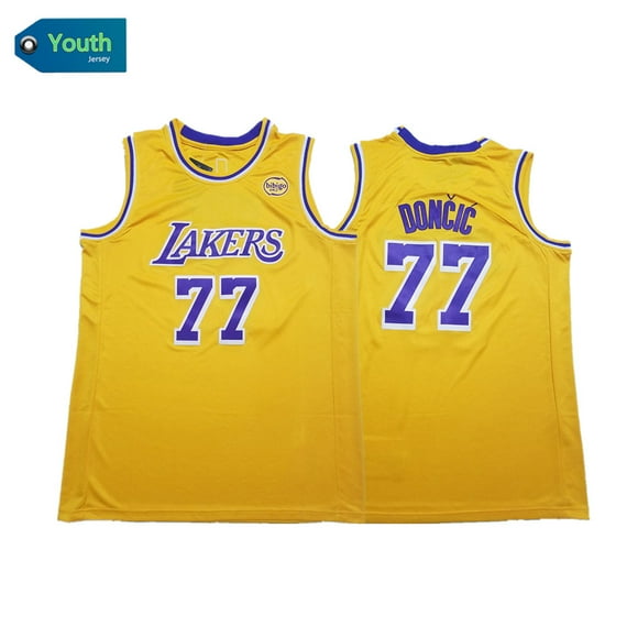 Lakers Doncic Jersey 77#Dončić Usa Nba Embroidered Children'S Basketball Jersey Replica Player Name Jersey