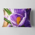 thumbnail image 2 of Designart Blooming Crocus Flower - Floral Throw Pillow - 12x20, 2 of 5