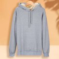 thumbnail image 4 of Women Blouses Light Hoodie Women Mature Womens Sweaters Womens Long Sweatshirts Hoodies Pocket Neon Slogan Print Drawstring Hoodie Sweatshirt Sweatshirts Active Cowl Neck Sweatshirt Pullover Orange, 4 of 8