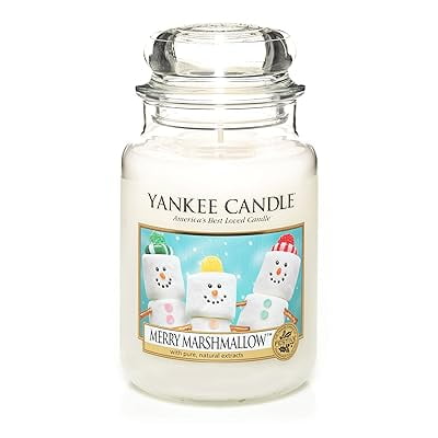 Yankee Candle MERRY MARSHMALLOW Large Single Wick Original Holiday Jar Candle