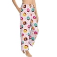 thumbnail image 6 of Salouo Colorful Donuts Print Women's Pajama Pants Casual Loose Sweatpants PJs Flowy Pants Drawstring Palazzo for Women Wide Leg Pants Lounge Pajama -Small, 6 of 8